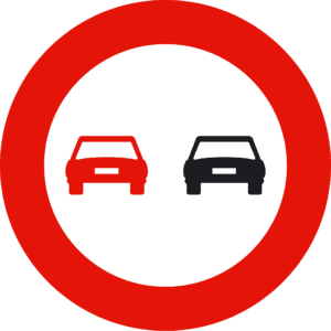 Señal Prohibido Adelantar